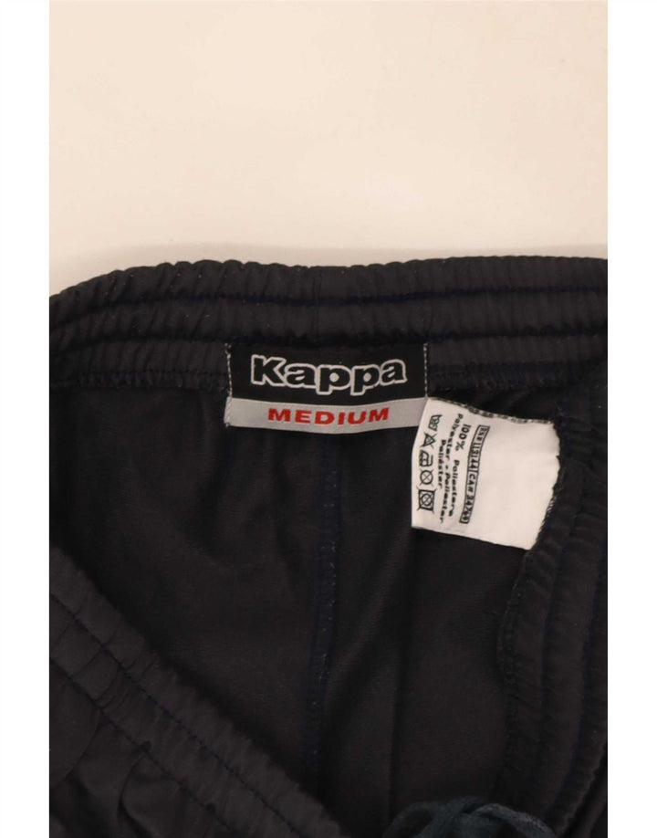 Pantaloni de trening pentru bărbați Kappa, negru mediu, poliester bloc de culoare