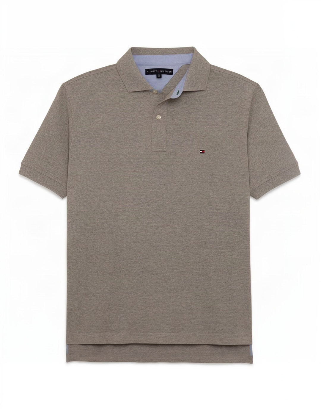 Tricou polo Tommy Hilfiger pentru bărbați, bumbac, gri mediu