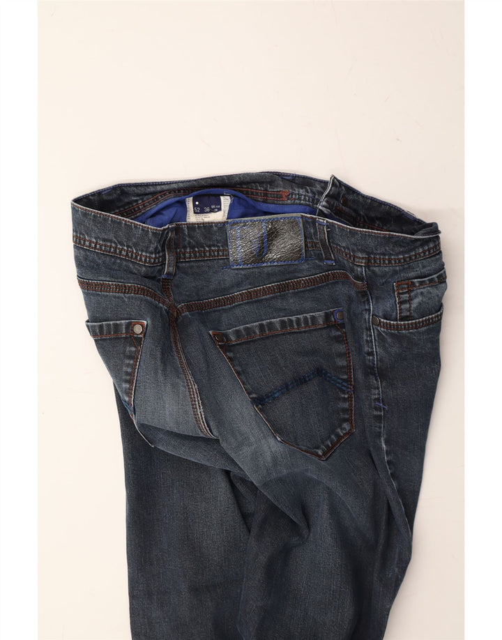 TRUSSARDI Mens Straight Jeans W36 L30 Navy Blue Cotton Vintage Trussardi and Second-Hand Trussardi from Messina Hembry 