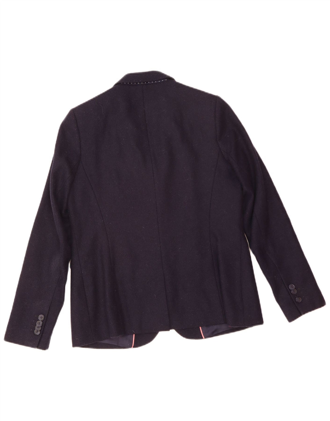 Crew Clothing Jachetă Blazer pentru femei cu 2 nasturi UK 12 Mediu Lână bleumarin