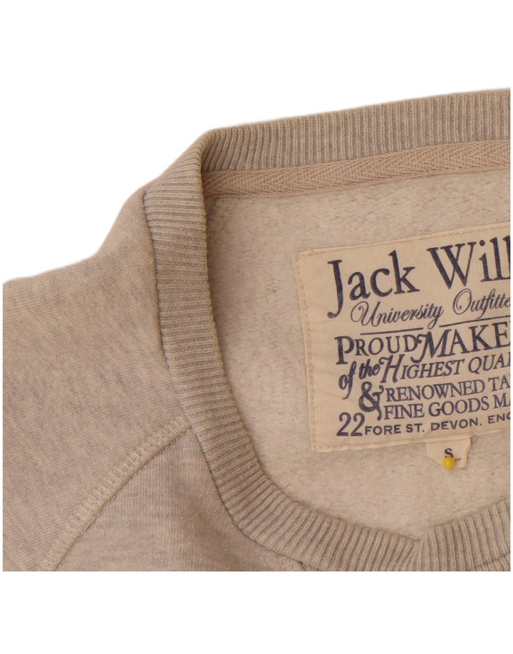 Pulover Jack Wills pentru bărbați cu grafică, bumbac cu pete mici, gri