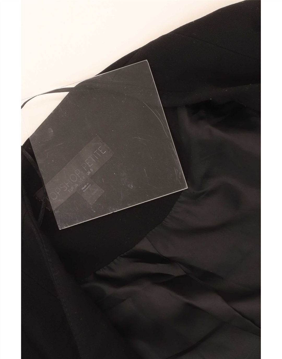 Jachetă Topshop pentru femei Petite Crop Open Blazer UK 8 Small Black