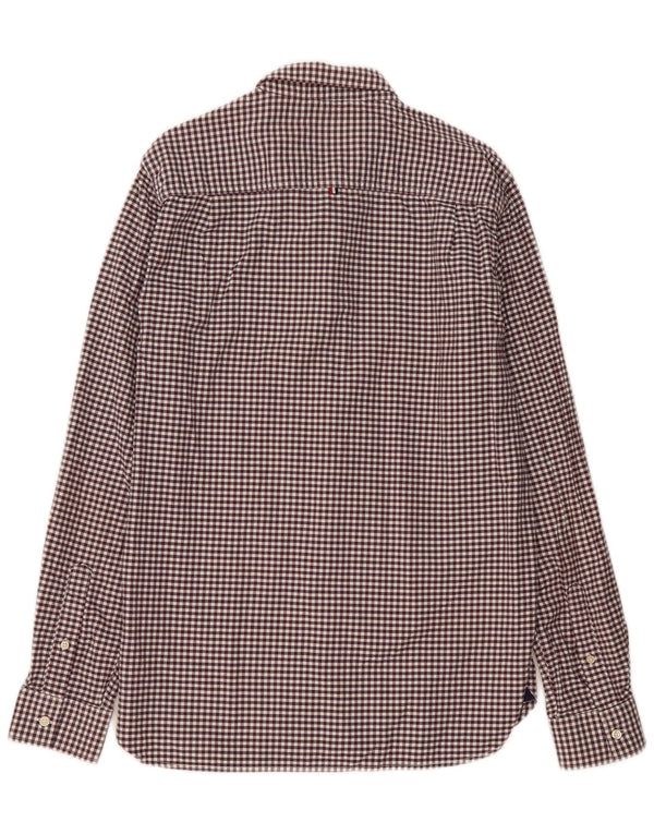 Cămașă pentru bărbați Superdry XL burgundy Gingham Bumbac