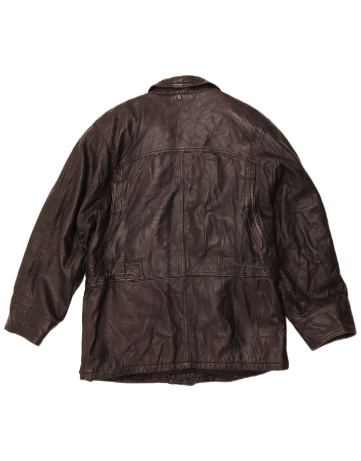 Jachetă de piele pentru bărbați VINTAGE IT 50, mare, neagră