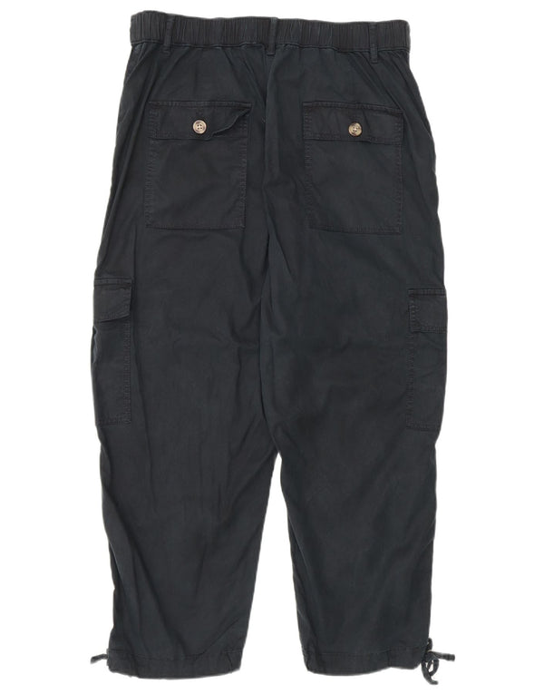 Marks & Spencer Pantaloni cargo crop pentru femei UK 12 Medium W30 L23 Negru