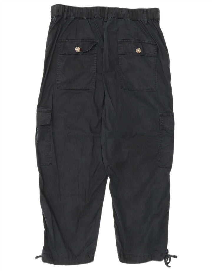 Marks & Spencer Pantaloni cargo crop pentru femei UK 12 Medium W30 L23 Negru