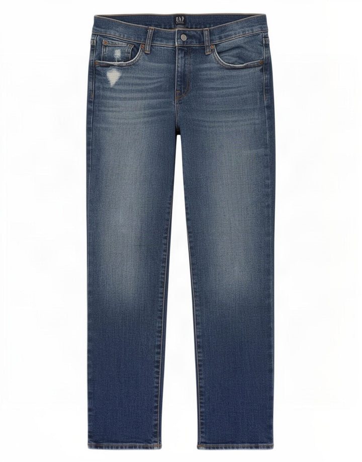 Gap Blugi Distressed drepte pentru femei W26 L29 Bumbac albastru