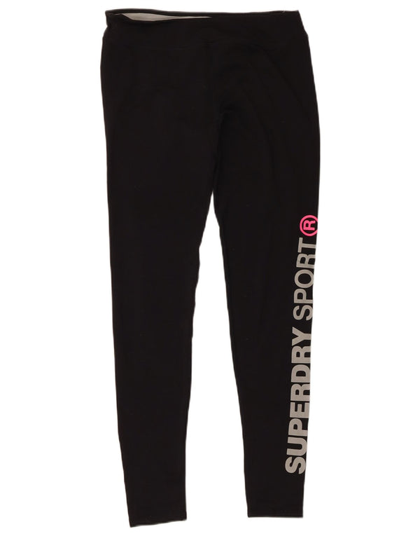 Leggings cu grafică pentru femei SUPERDRY UK 10 Small Black