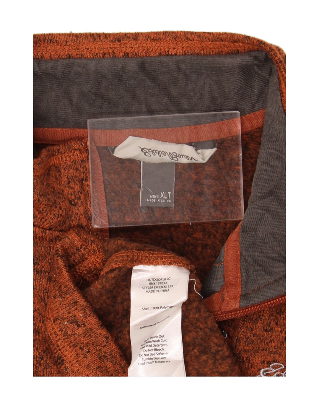 EDDIE BAUER Mens Tall Zip Neck Sweatshirt Jumper XL Brown Flecked Vintage Eddie Bauer and Second-Hand Eddie Bauer from Messina Hembry 