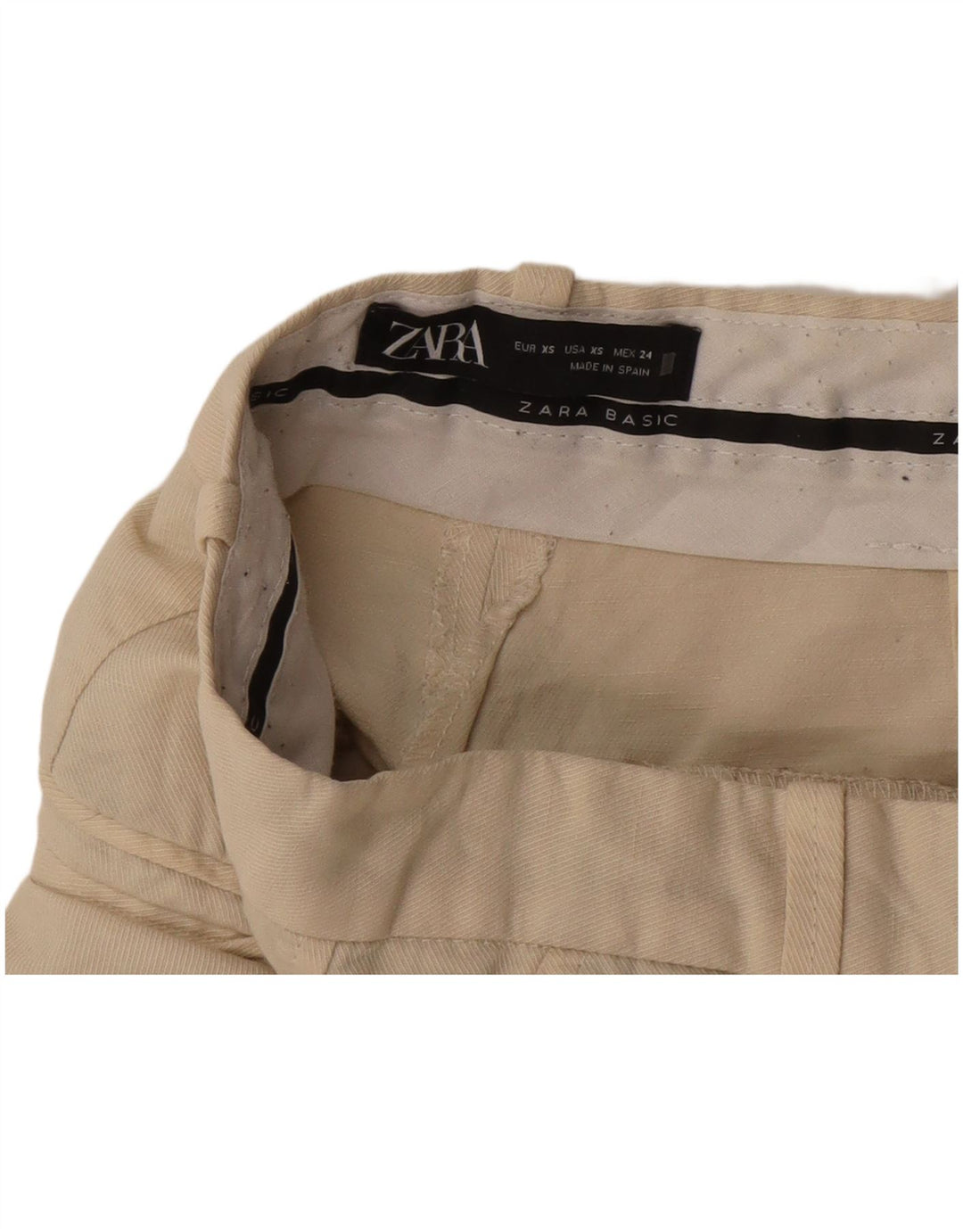 Pantaloni chino Bootcut pentru femei Zara XS W24 L30 Bej