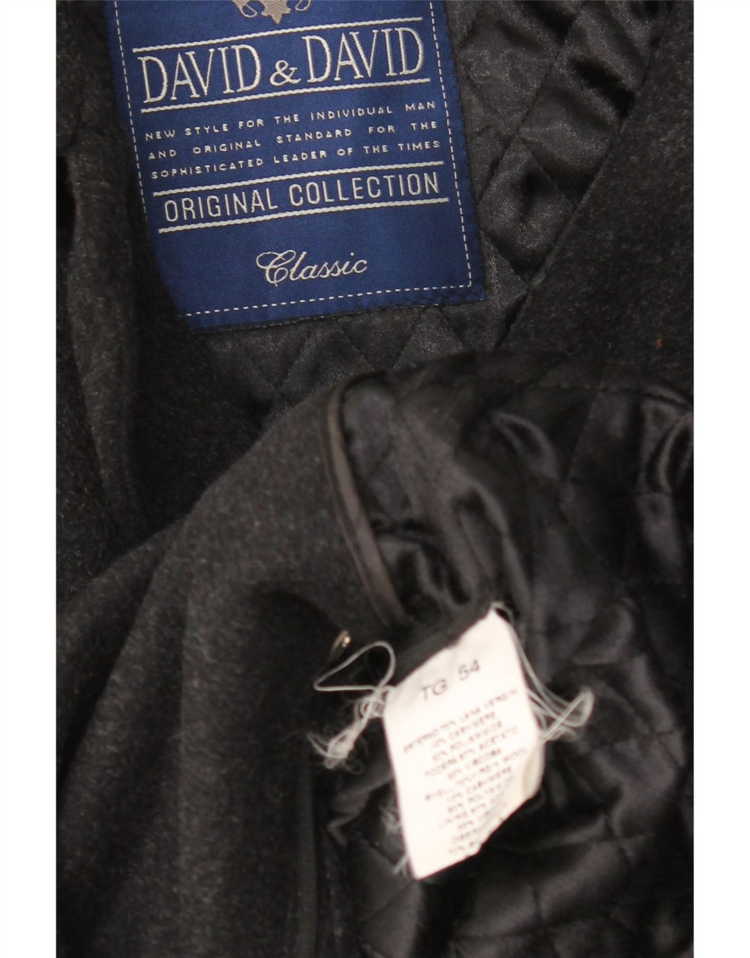 Pardesiu vintage pentru bărbați IT 54 2XL Lână gri