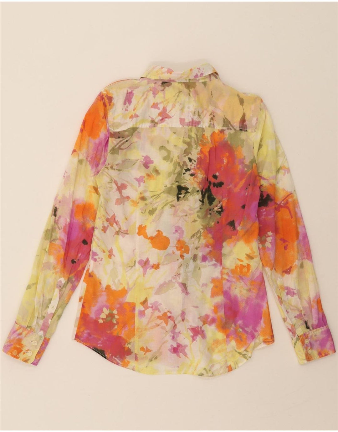 J. CREW Womens Loose Fit Abstract Pattern Shirt UK 6 XS Multicoloured Vintage J. Crew and Second-Hand J. Crew from Messina Hembry 