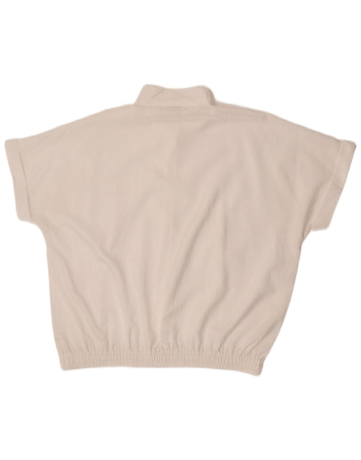 Bluză cămașă cu mânecă scurtă pentru femei Lady Joy EU 44 XL Albă