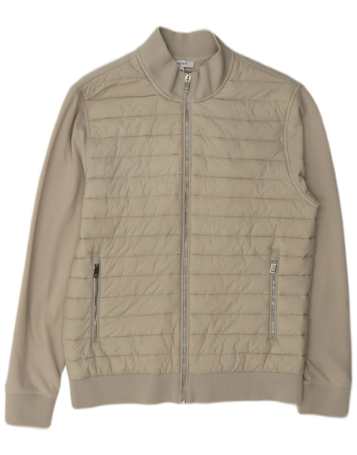 Pulover cardigan pentru bărbați Reiss, bumbac, bej mediu