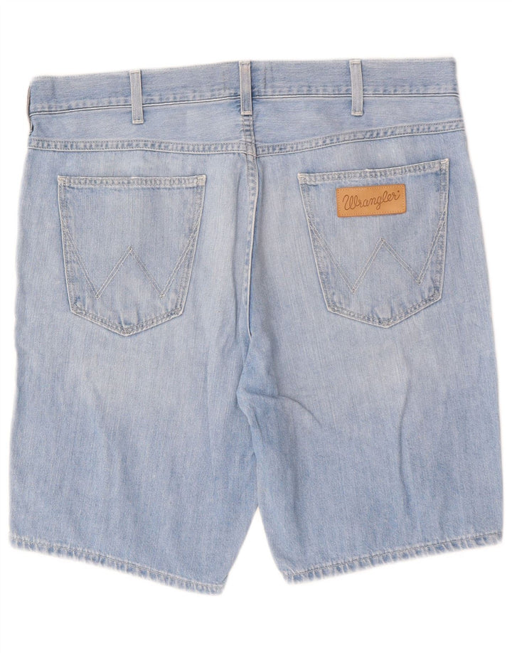 Pantaloni scurți din denim pentru bărbați WRANGLER W33, bumbac albastru mediu