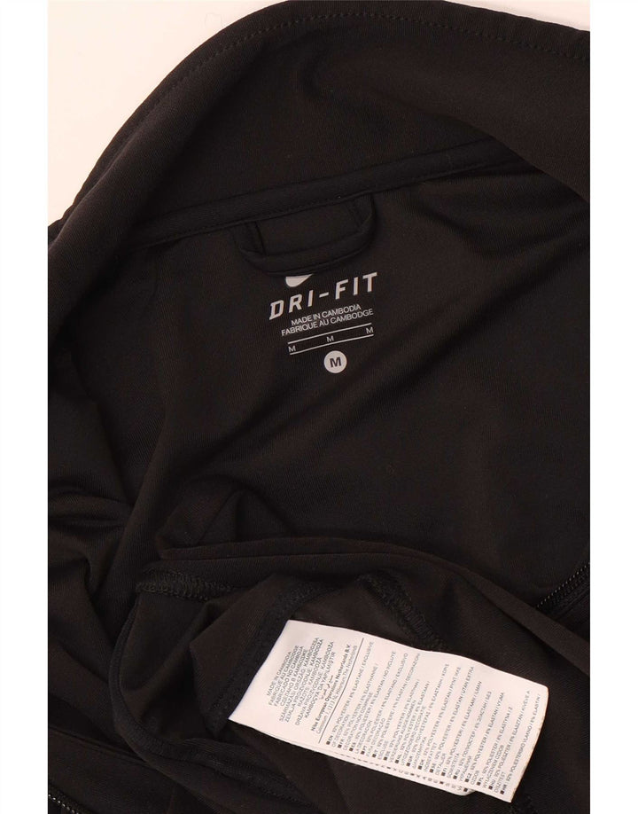 Jachetă de top pentru trening grafic Nike pentru femei UK 14 Poliester mediu negru