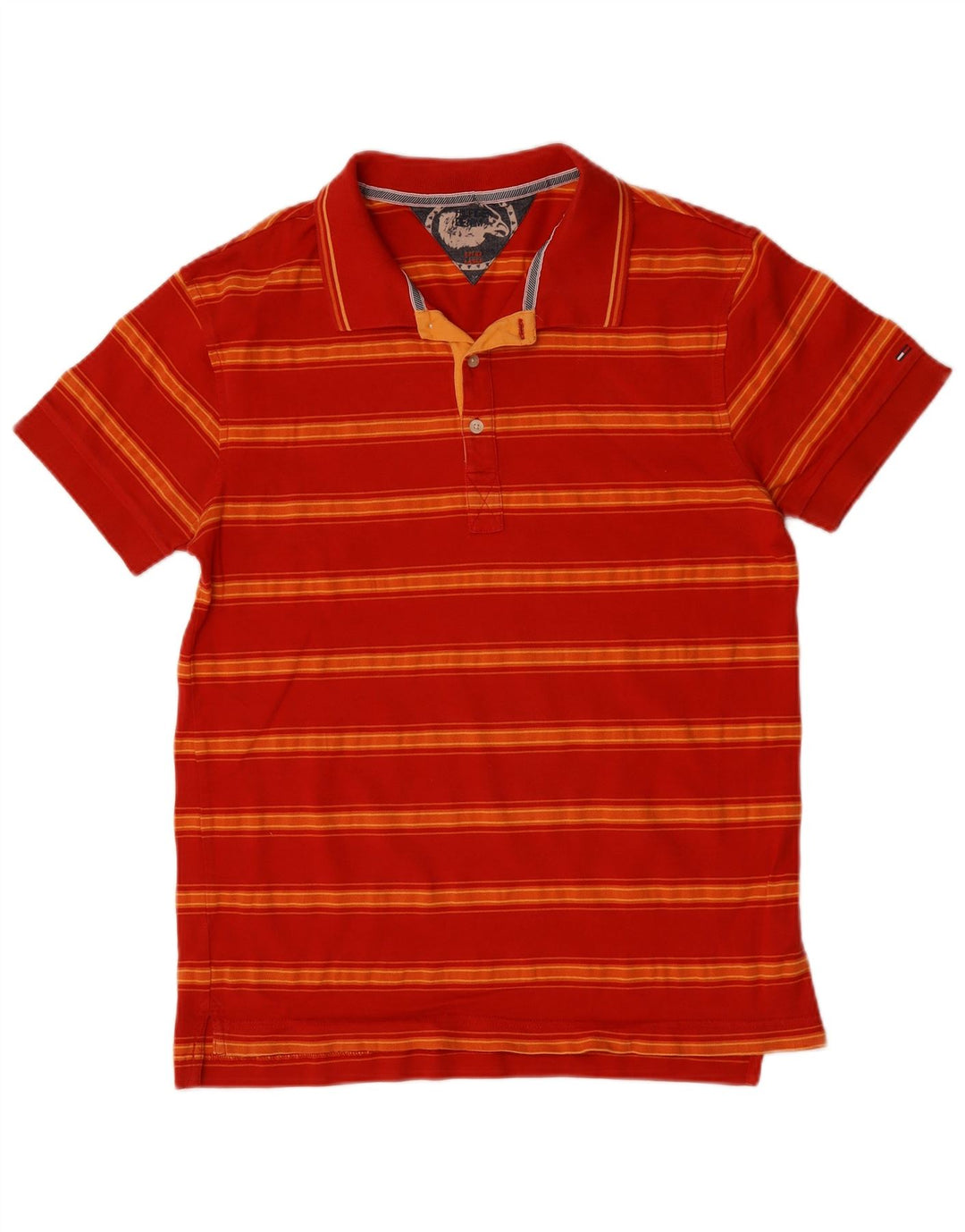 Tricou polo TOMMY HILFIGER pentru bărbați, bumbac cu dungi roșii mari