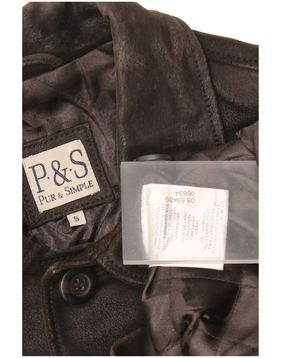 Jachetă de piele pentru bărbați VINTAGE UK 42 XL din piele maro