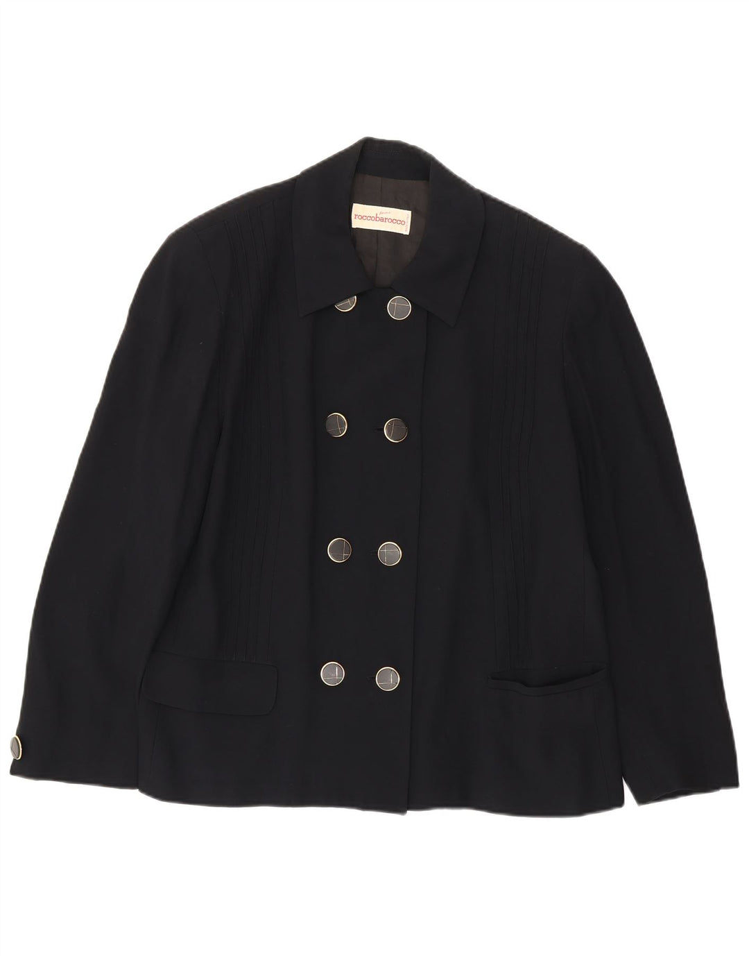 Roccobarocco Jachetă Blazer pentru femei la dublu piept UK 18 XL Bleumarin