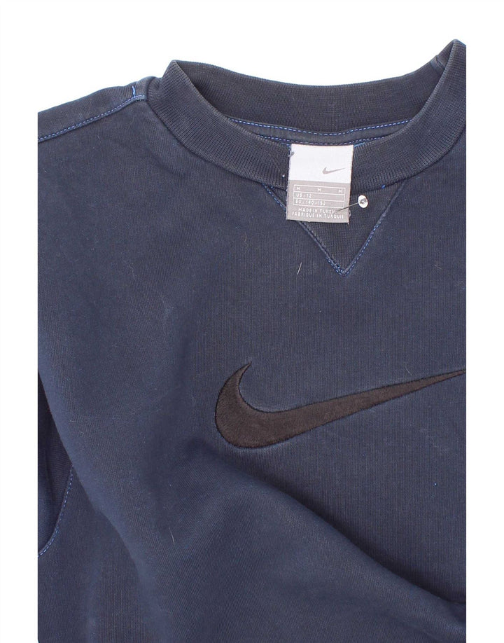 Pulover Nike pentru băieți grafic 10-11 ani, mediu bleumarin