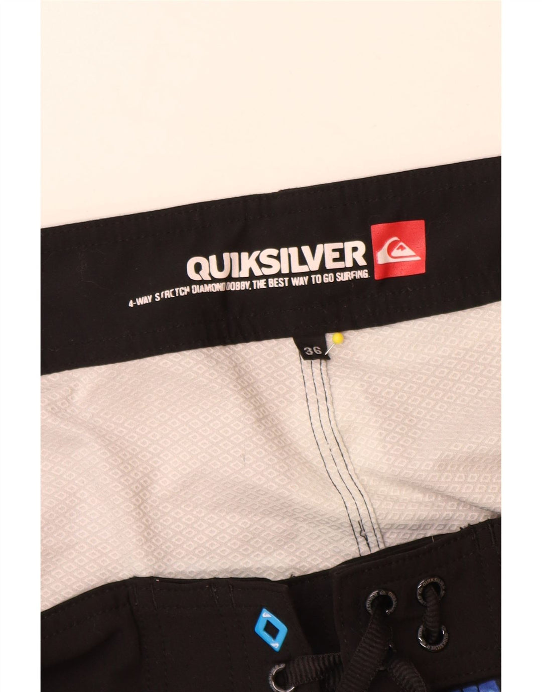 Pantaloni scurți de înot Quiksilver pentru bărbați, mari, albastru, poliester geometric