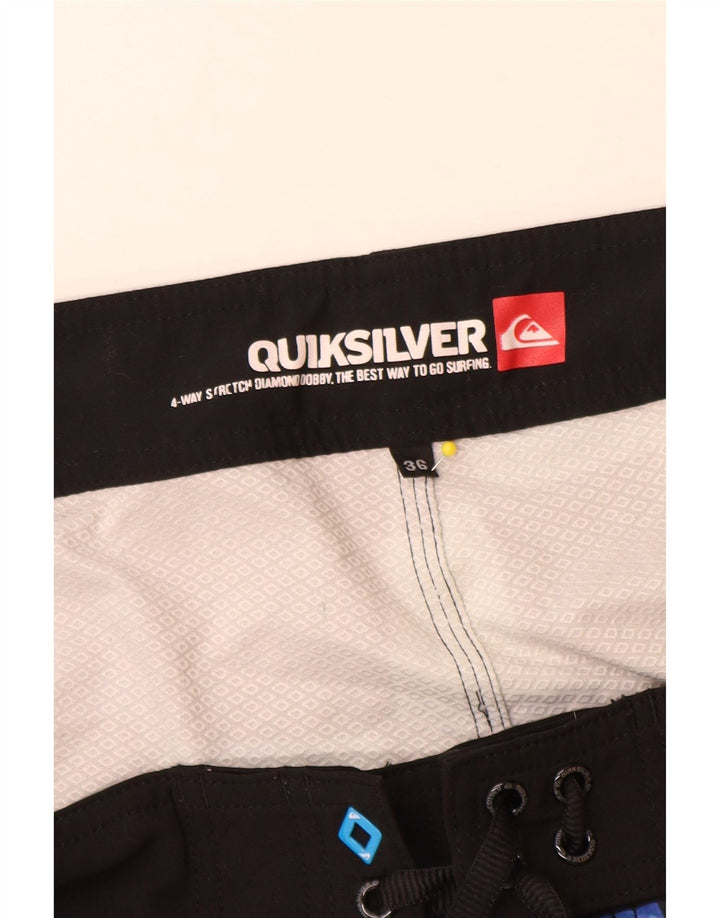 Pantaloni scurți de înot Quiksilver pentru bărbați, mari, albastru, poliester geometric
