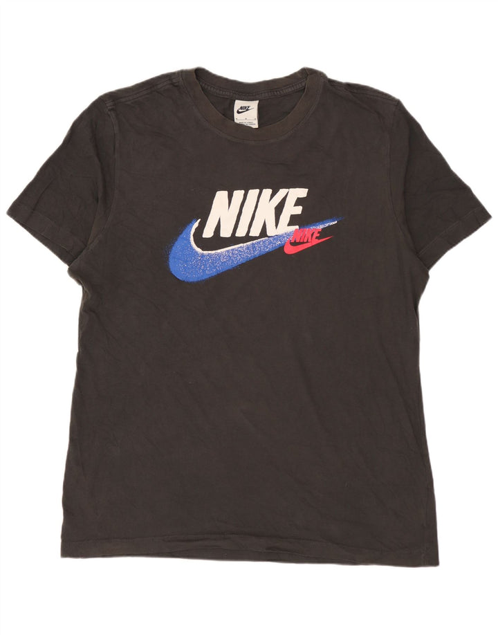 Tricou grafic pentru bărbați NIKE Top mediu negru bumbac