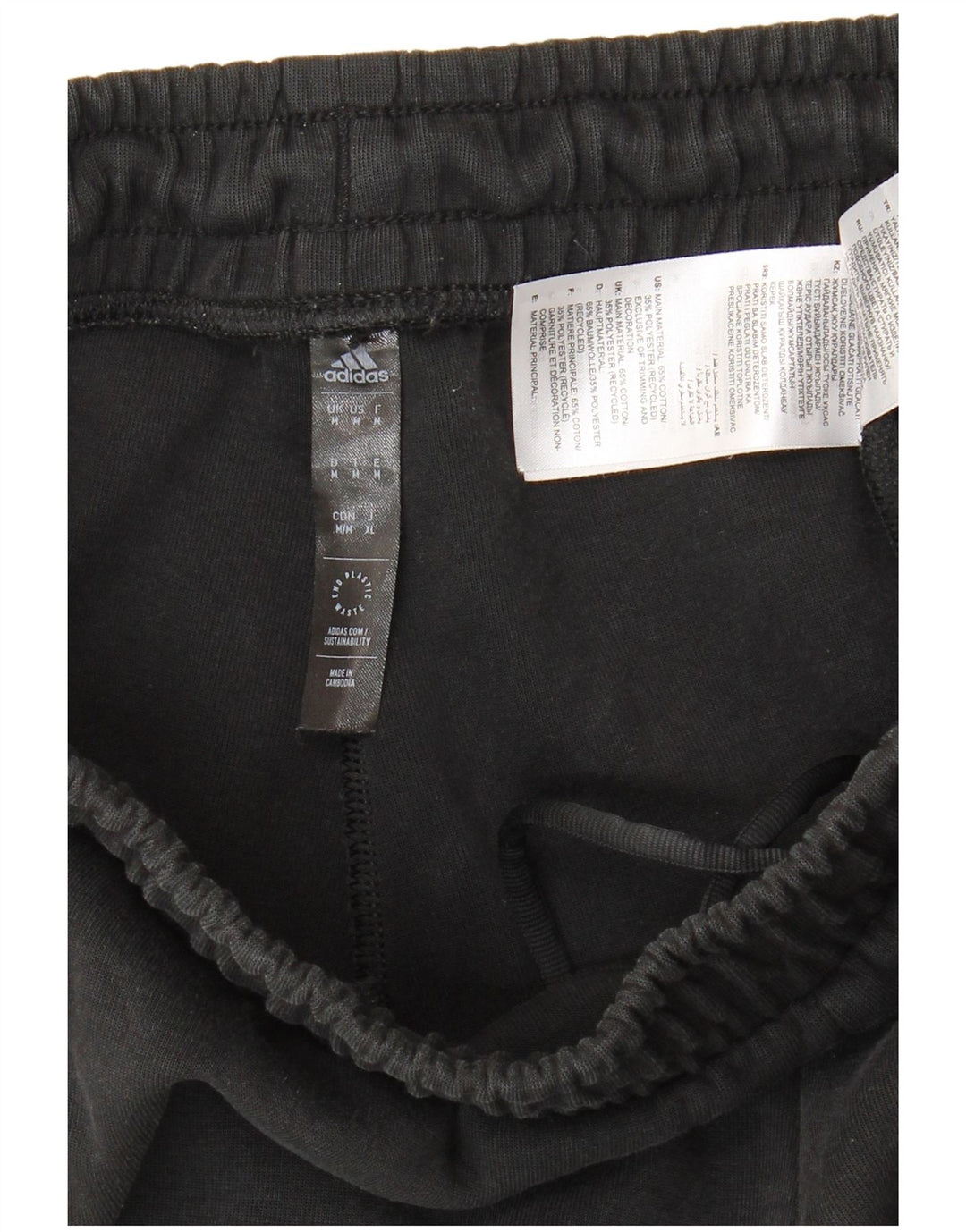 Pantaloni de trening pentru bărbați Adidas Pantaloni de jogging, bumbac mediu negru
