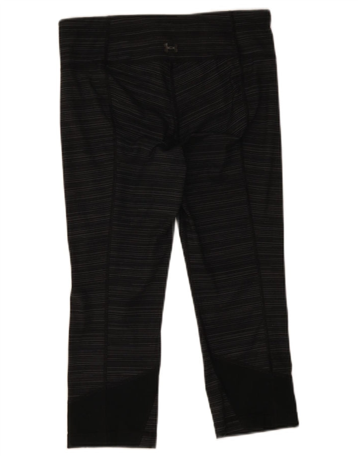 Leggings Capri Under Armour pentru femei UK 10, poliester cu dungi gri mici