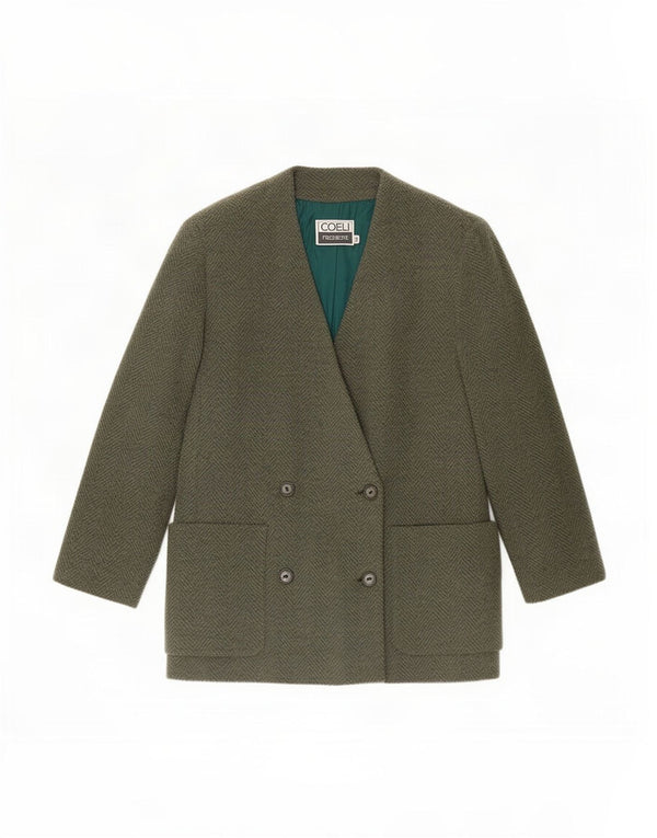 Jachetă Coeli Premiere pentru femei IT 46 Large Green Herringbone
