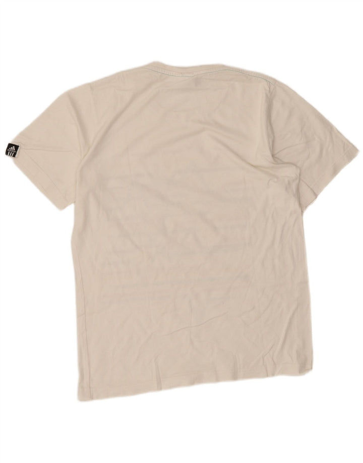 Tricou grafic pentru bărbați Adidas Top Mediu Alb Geometric Bumbac