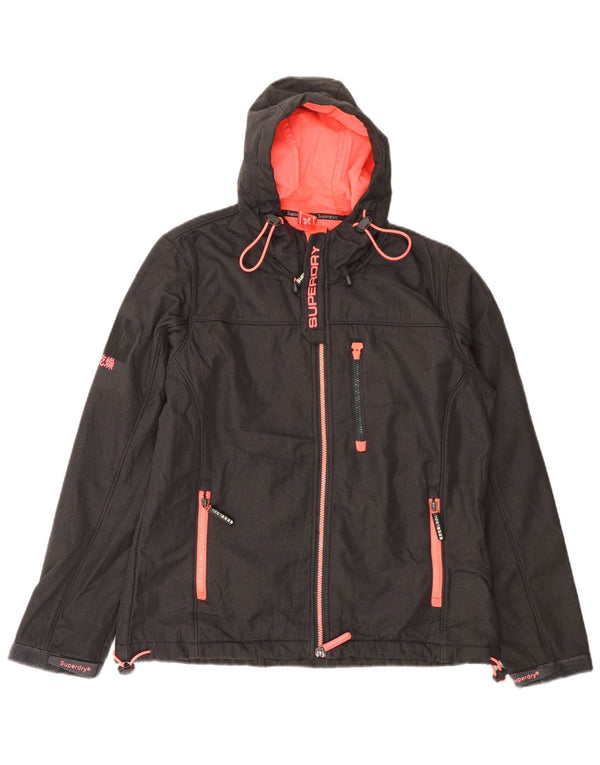 SUPERDRY Windtrekker Windbreaker pentru femei cu glugă, UK 18 XL, gri
