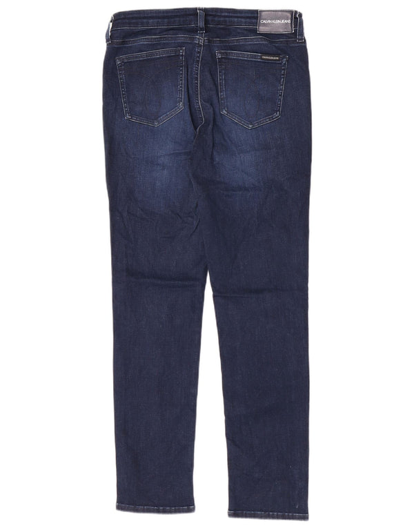 Calvin Klein Womens Slim Jeans W31 L30 Blue Cotton