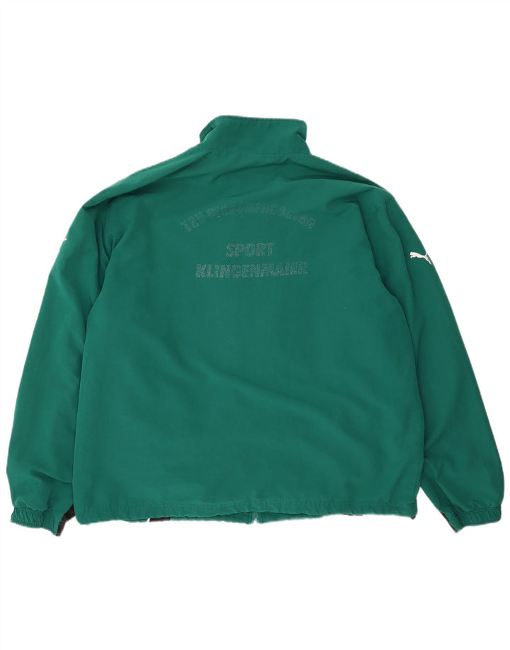 Jachetă de trening cu grafică Puma pentru bărbați, XL, verde, poliester color bloc
