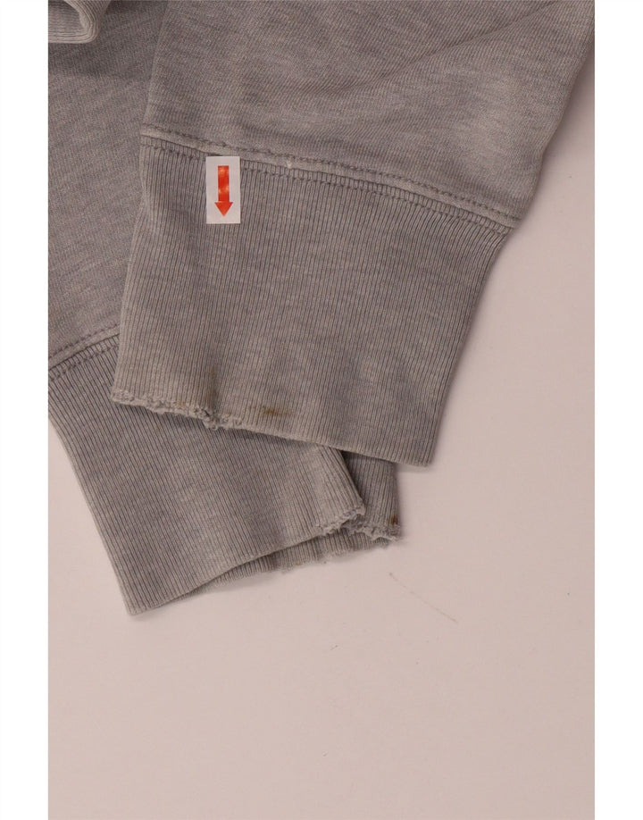 DIESEL Mens Hoodie Jumper Medium Grey Cotton