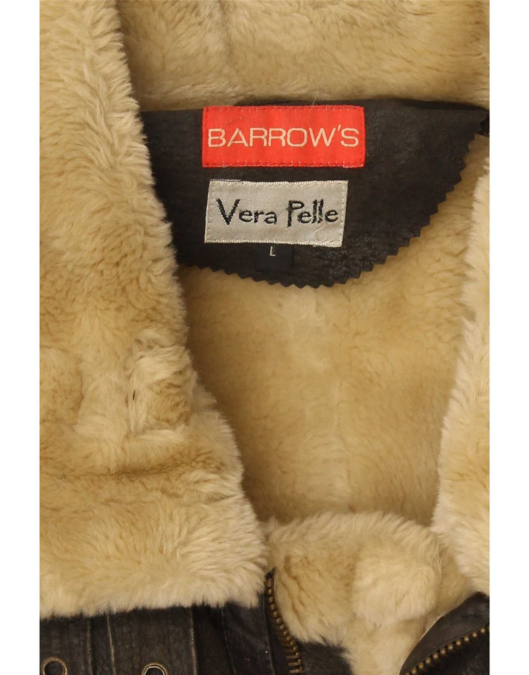 Barrow's Barrow's Bomber Shearling Jacket UK 40 Mare din piele maro