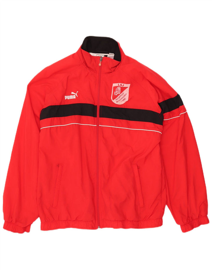Jachetă de trening grafică PUMA pentru bărbați, poliester roșu mare