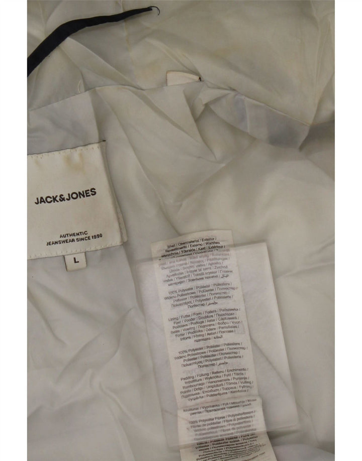 Jachetă căptușită cu glugă pentru bărbați JACK & JONES UK 40 Poliester mare bleumarin