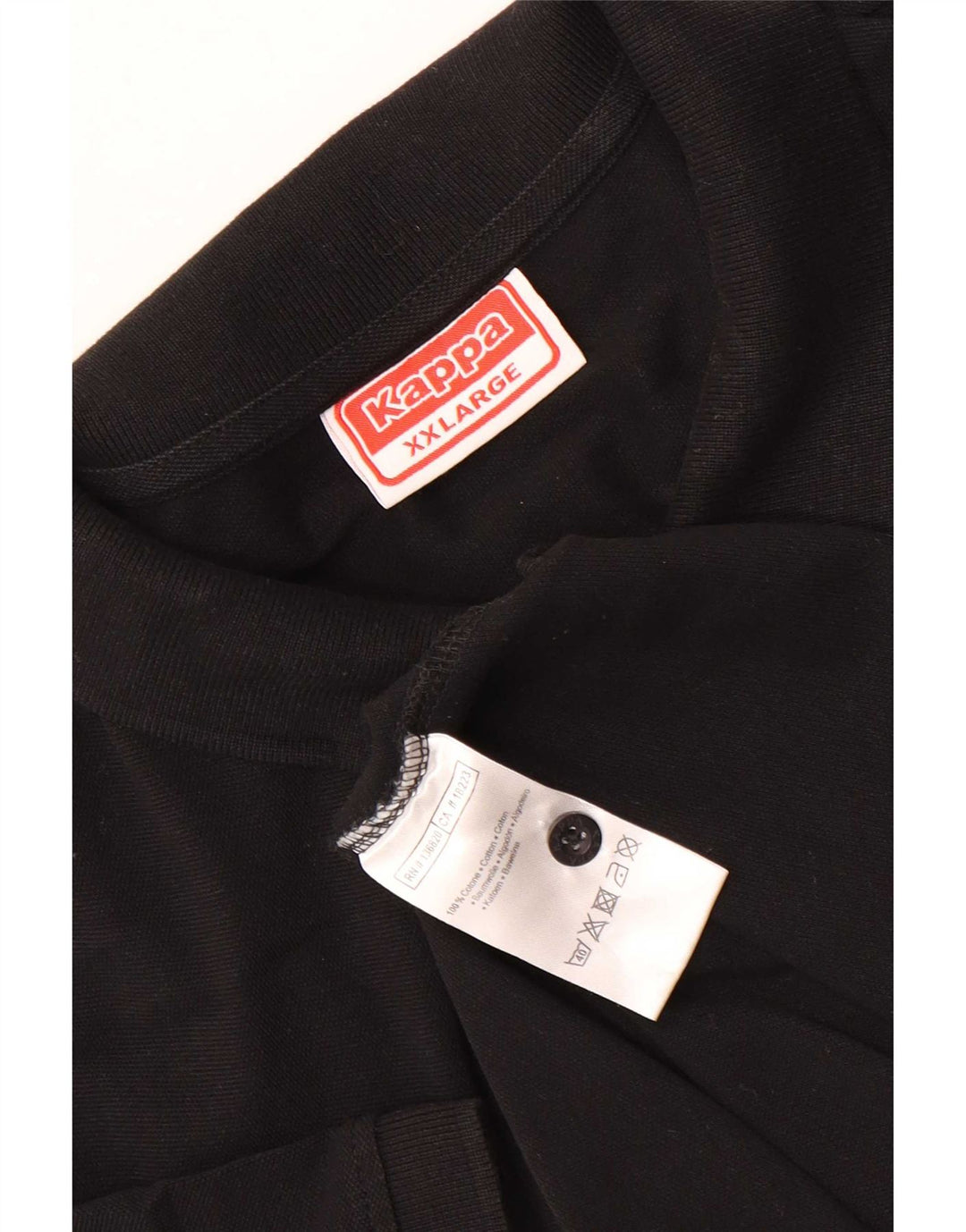 Cămașă polo pentru bărbați Kappa 2XL bumbac negru