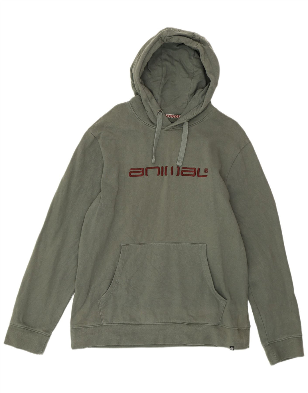 ANIMAL Pulover cu glugă cu grafic pentru bărbați, bumbac verde mare