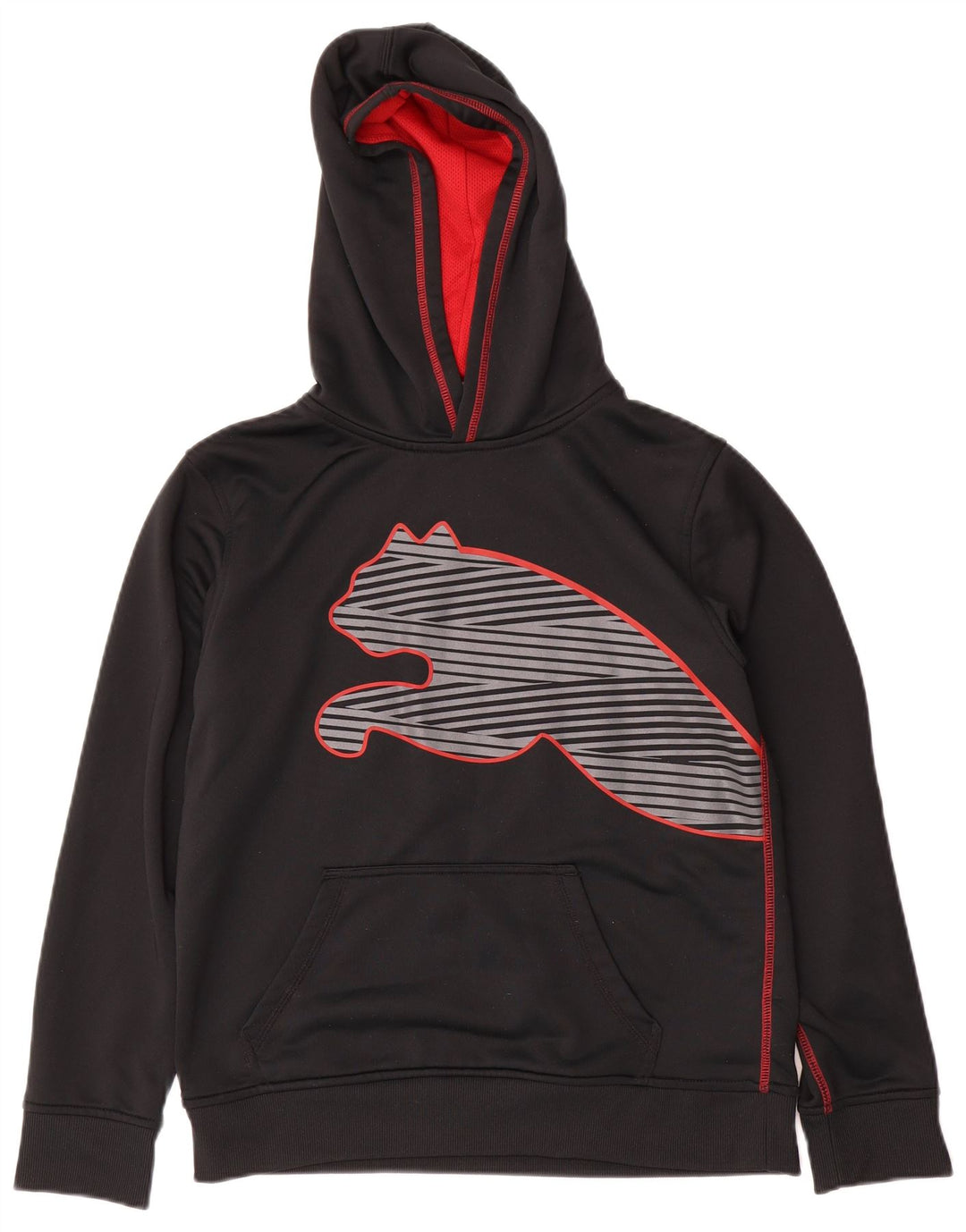 Pulover Puma pentru băieți grafic 14-15 ani, mare, negru, poliester
