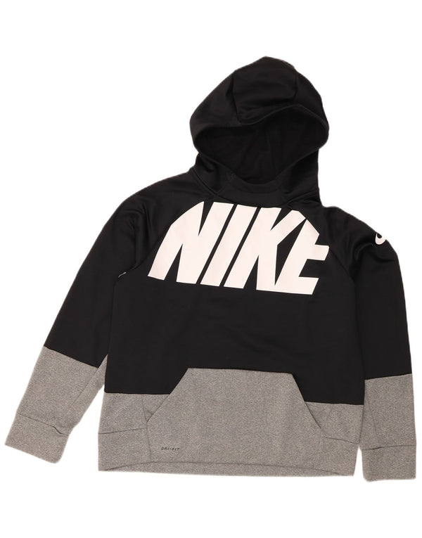 Pulover Nike Dri Fit Graphic pentru băieți, 13-14 ani, XL, negru, bloc de culoare