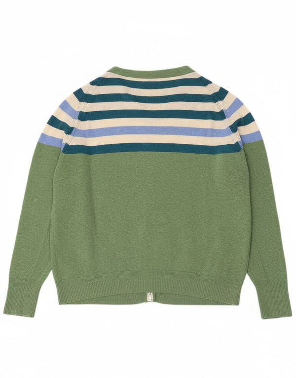 Pulover cardigan pentru femei White Stuff UK 20 2XL Bumbac cu dungi verzi