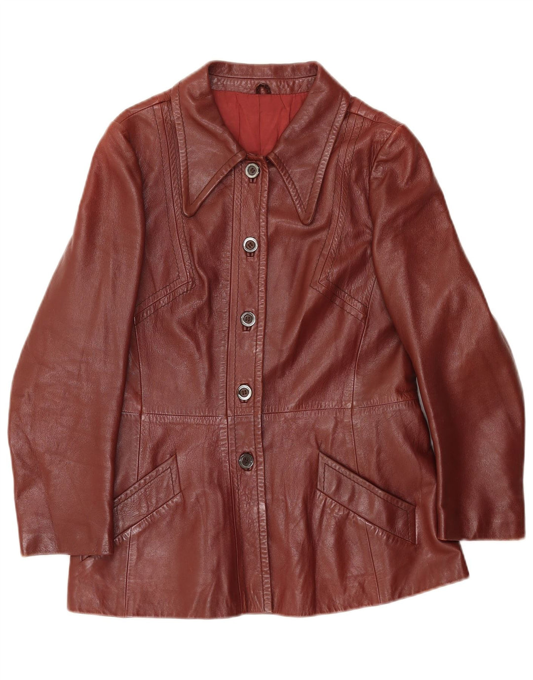 Geacă de piele pentru femei Emme IT 46 Maro mare