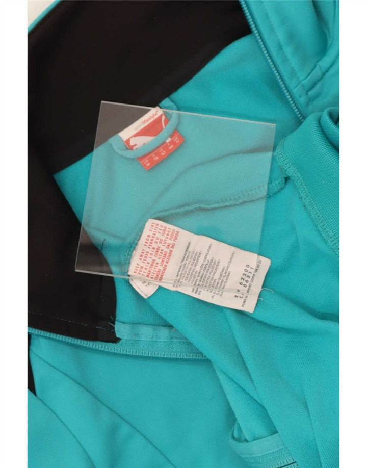 Jachetă de trening Puma pentru femei UK 12 Medium Turcoaz Colorblock