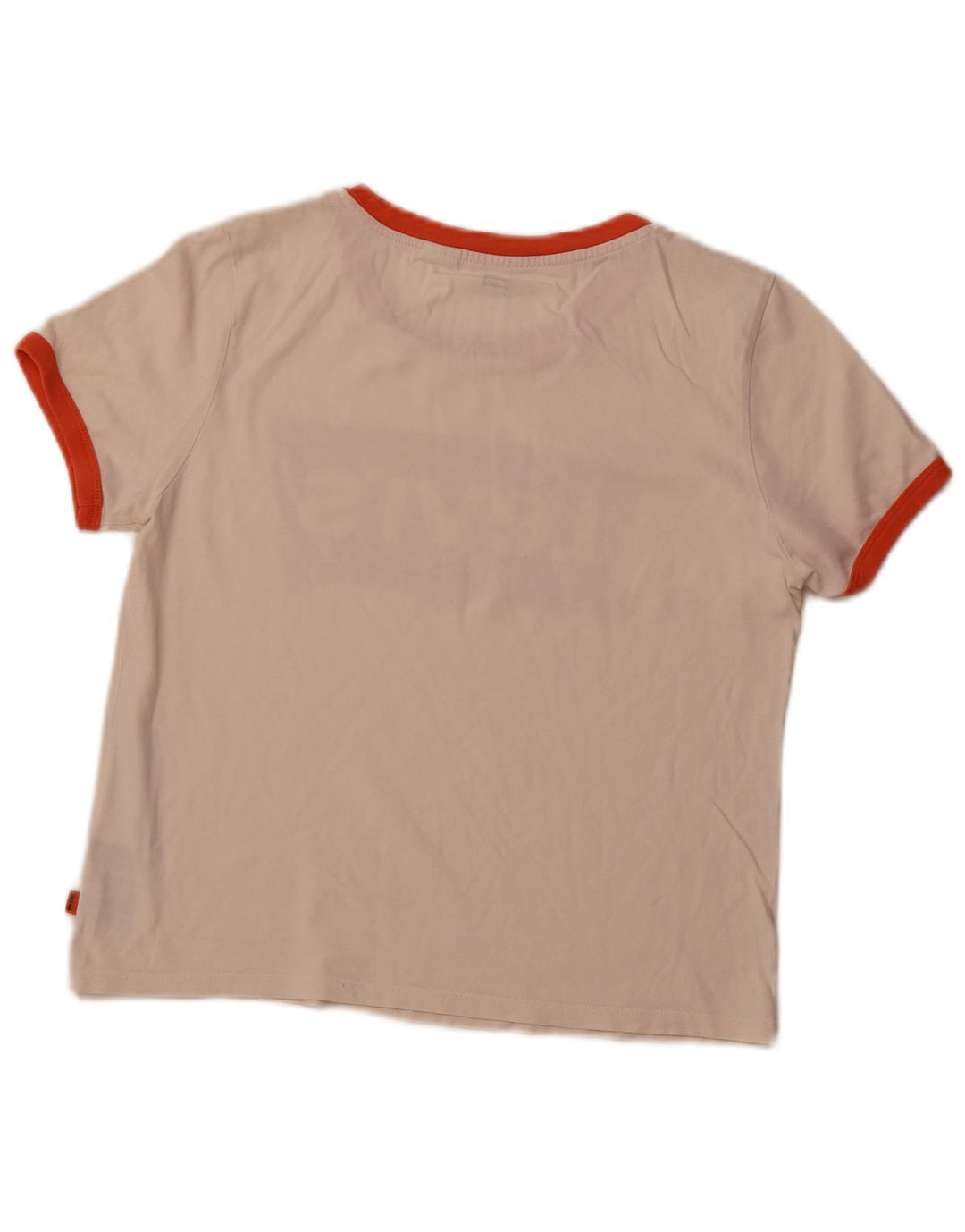 Tricou cu grafic crop LEVI'S pentru femei Top UK 12 Bumbac alb mediu mediu