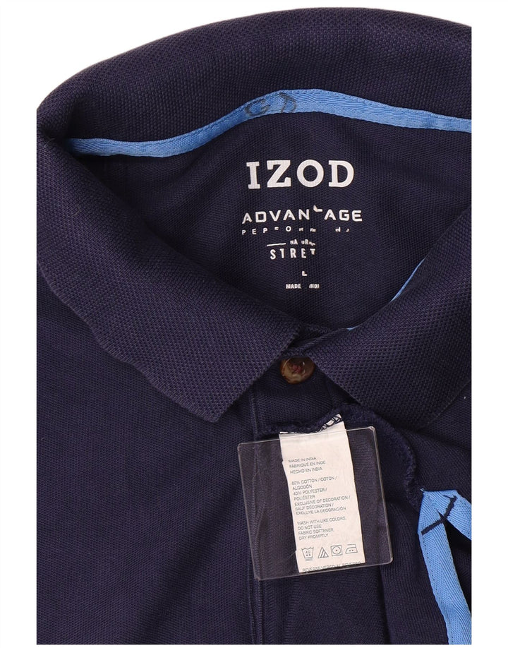 Cămașă polo Izod pentru bărbați, mare, bleumarin, bumbac