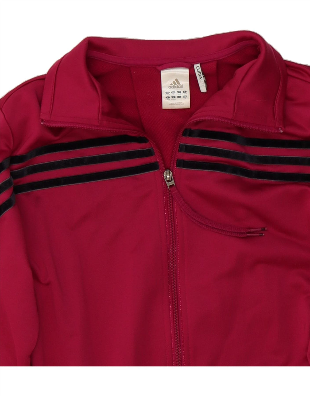 ADIDAS Womens Tracksuit Top Jacket UK 16/18 Large Burgundy Polyester Vintage Adidas and Second-Hand Adidas from Messina Hembry 