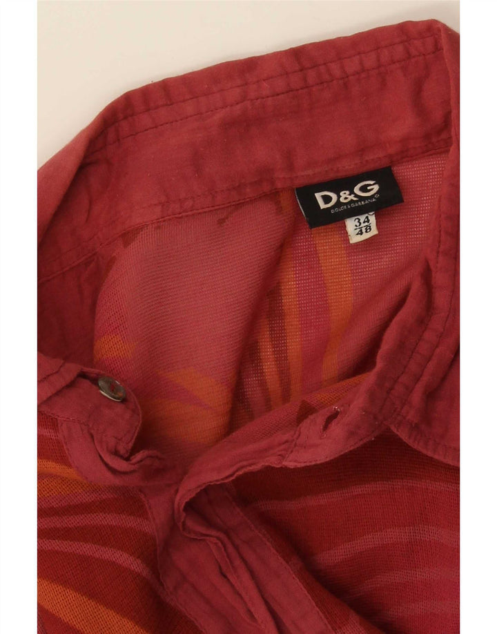 Cămașă pentru bărbați Dolce & Gabbana IT 48 Medium Red Floral