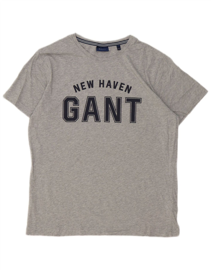 Tricou grafic Gant pentru bărbați Top mare bumbac gri